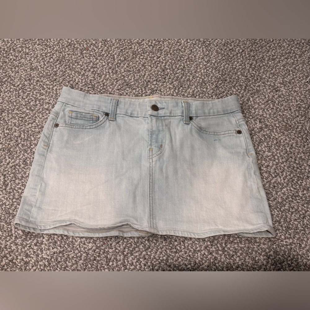 Vintage (Early 2000s) Citizens Of Humanity Light Wash Denim Mini Skirt
